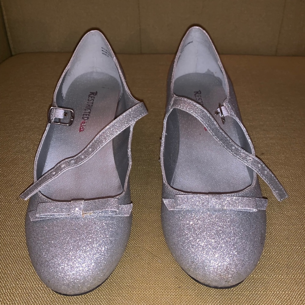 Silver Glitter Mary Janes